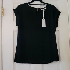NWT ROSE & OLIVE Black Sleeve-less Shirt